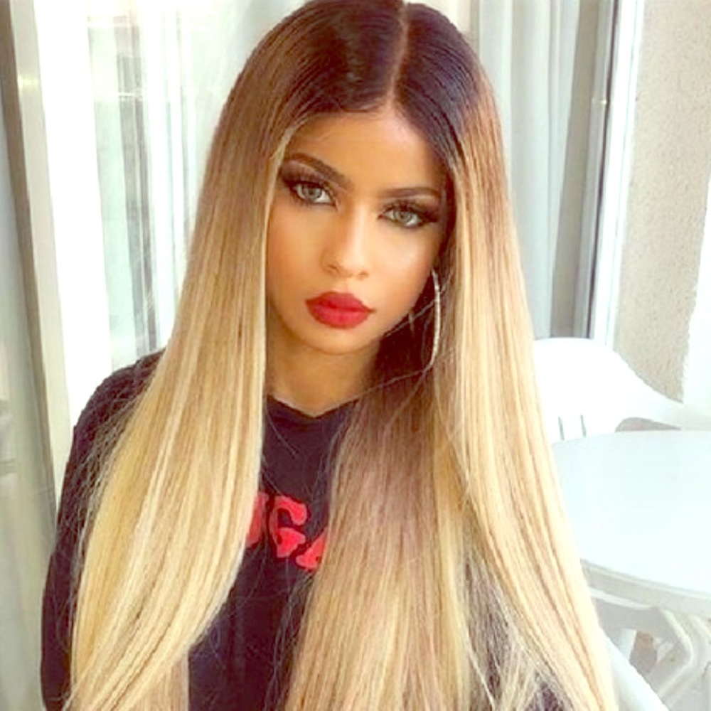 🆕RadDarkRootBlondeOmbreWigLongHair - Picture 1 of 3
